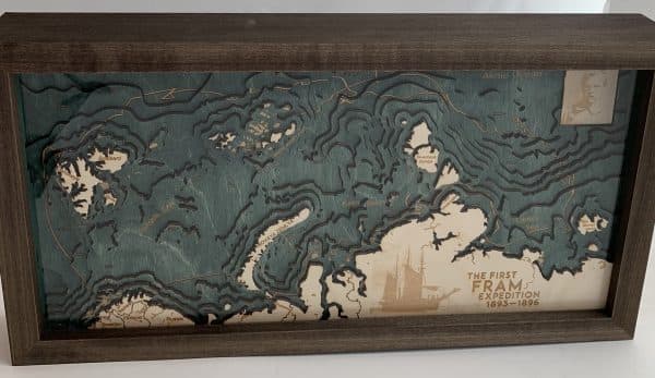 The First Fram Expedition Wooden 3D Map