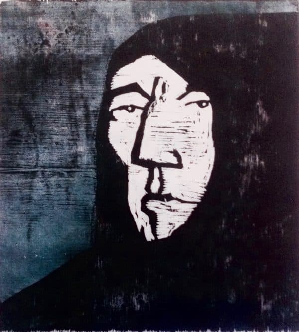 Roald Amundsen Woodcut