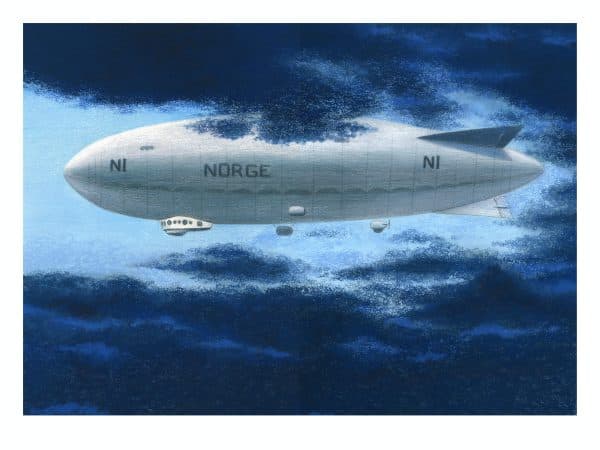 Bjørn Ousland print - The airship Norge passes the North pole, May 1926