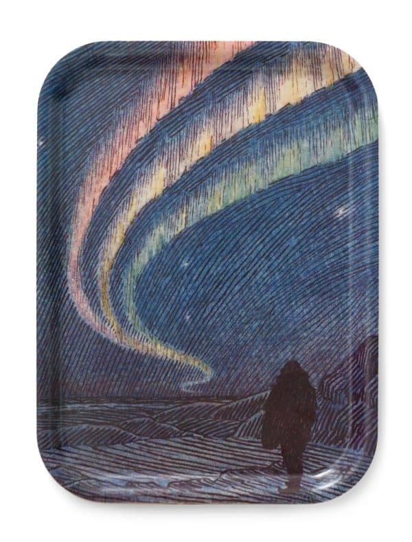Wooden plate/board - The Northern Lights