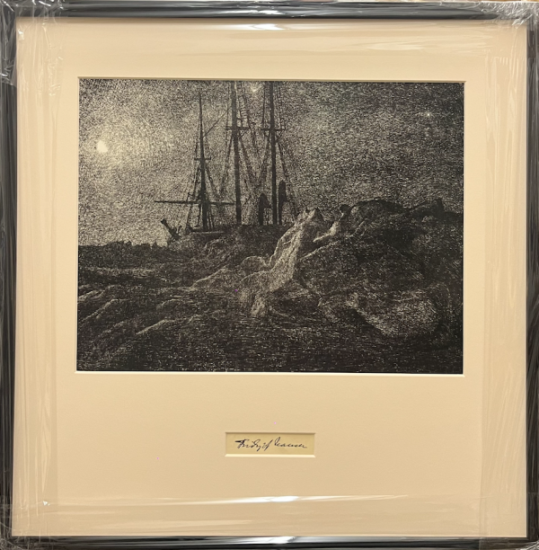 Fram in the Winter Night - High Quality Framed Print - The Art Of Fridtjof Nansen