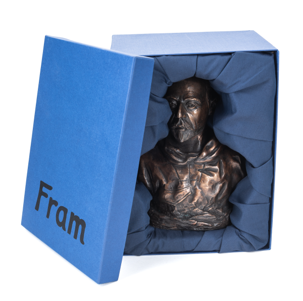 Roald Amundsen Bronze Bust w/box 19 cm