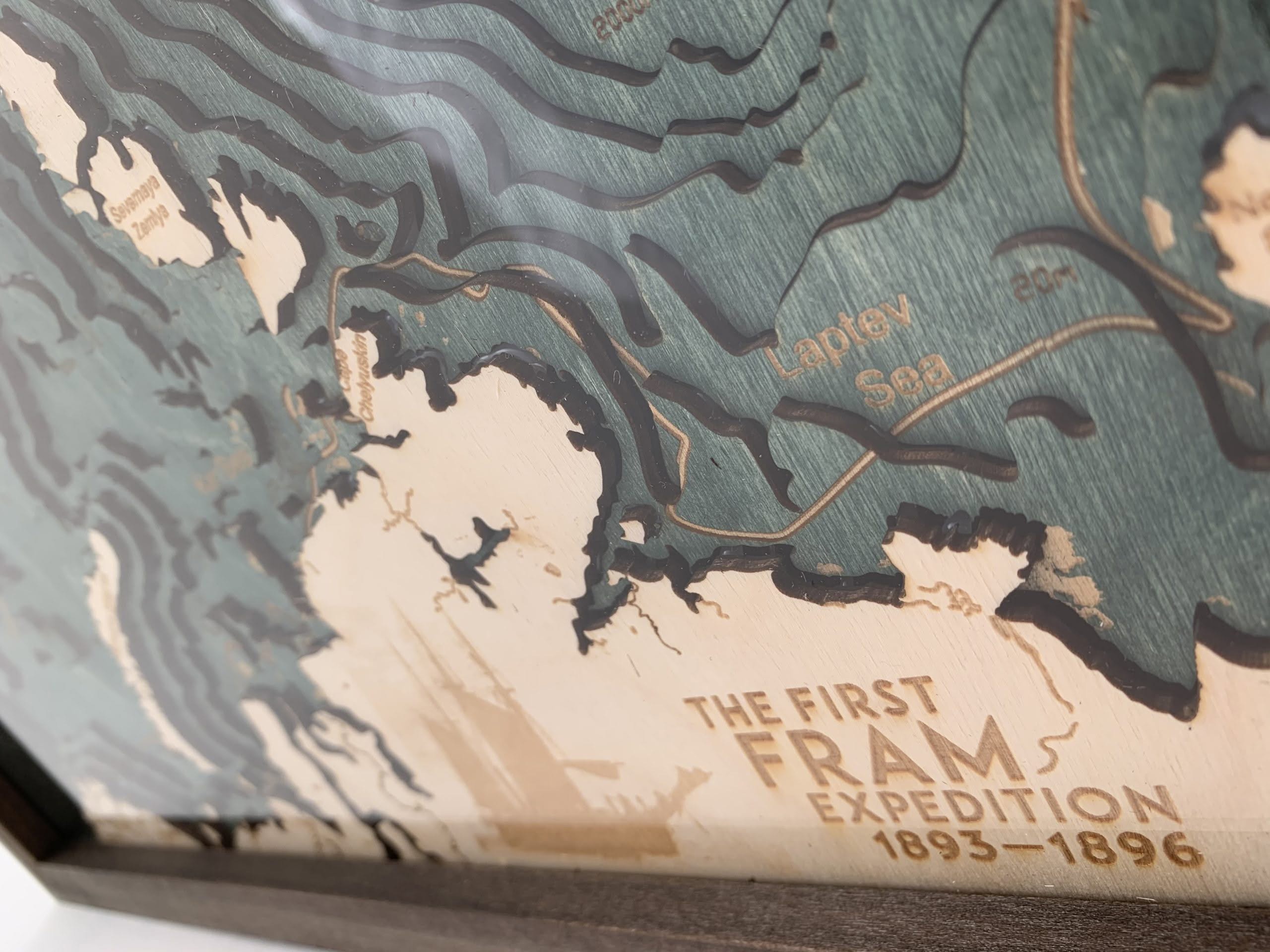 The First Fram Expedition Wooden 3D Map