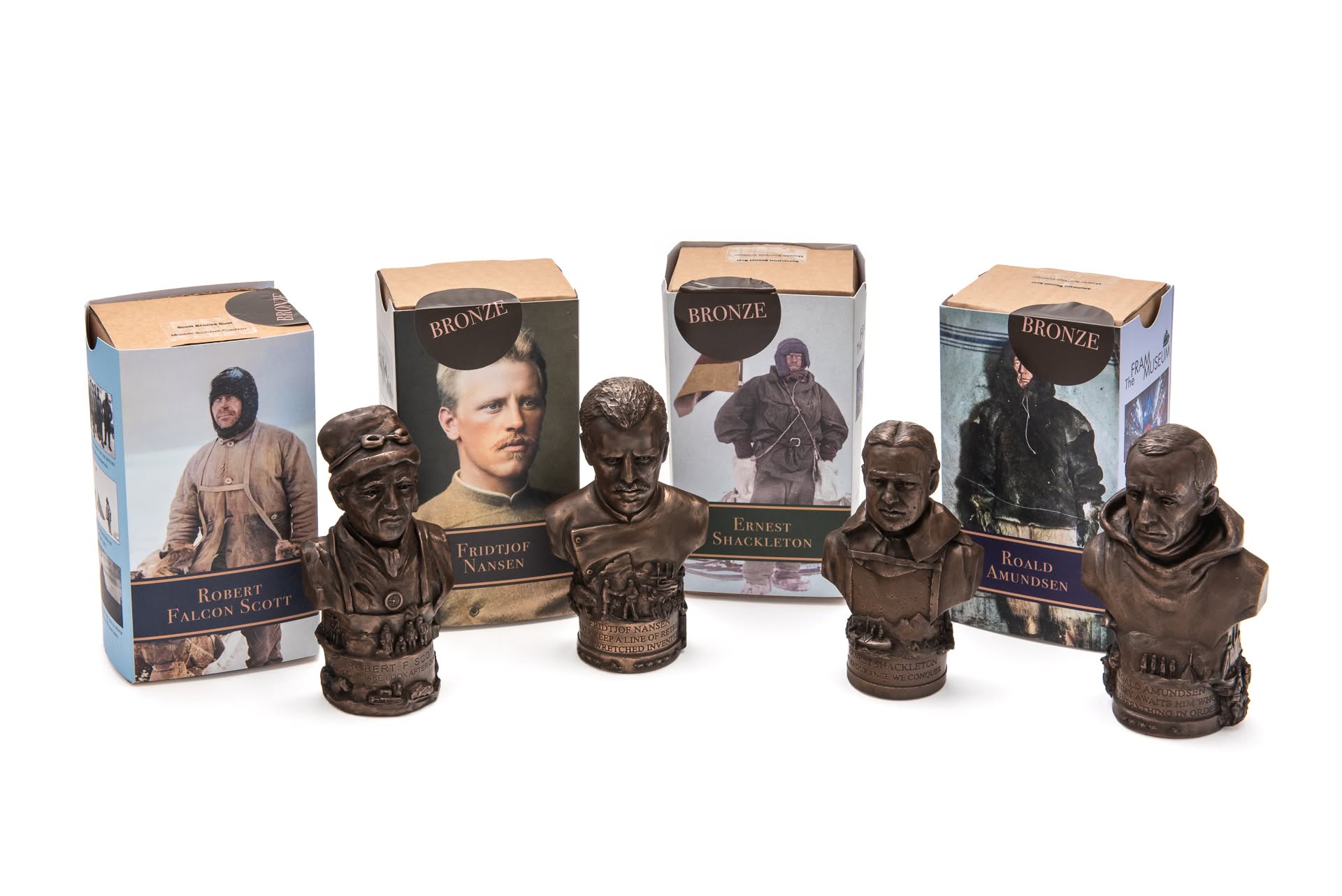 Ernest Shackleton Bust, Bronze Gilt